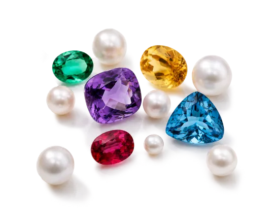 Edelsteine und Perlen